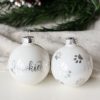 Bombka personalizowana - biały połysk